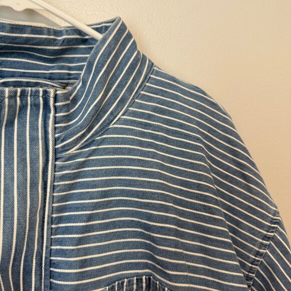 Blue & White Striped Drawstring Jacket 2X Future Collective - Picture 2 of 8